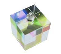 Prisms & Kaleidoscopes Prismatic Prism Pendant Six-sided Bright Flawless Cosmic Cube Necklace Science Classroom Optics Kits
