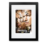 Prison Break Cast Signed A4 Poster Photo Print Framed Autograph Gift TV Show Wentworth Miller Dominic Purcell (Prison Break2 A4 Black Framed & Mounted)