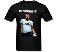 Prison Break T-Bag T-Shirt Mens Funny Man Clothing T Shirt Printed Tops Cotton Tees Hipster Designer Tshirt Black