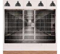 Prison Cell Backdrop Jail Bars Photography Background Dungeon Escape Room Theme Party Decorations Police Station Haunted House Photography Props Large Fabric Banner