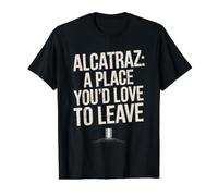 Prison History Famous Prison Escape from Alcatraz Prison Value Graphic T-Shirt, Men, Black, L