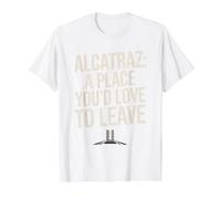 Prison History Famous Prison Escape from Alcatraz Prison Value Graphic T-Shirt, Men, White, M