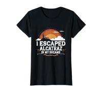 Prison History Famous Prison Escape from Alcatraz Prison Value Graphic T-Shirt, Women, Black, M
