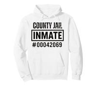 Prison Inmate Costume County Jail Prisoner Pullover Hoodie