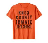 Prison Inmate Halloween Costume Knox County Orange T-Shirt