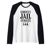 Prison Inmate Youth & Adult Halloween Costume County Jail Raglan Baseball Tee