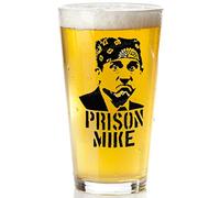 Prison Mike Funny Beer Glass - The Office Merchandise - 16 Oz, Scratch-Resistant Funny Pint Glass - Perfect Stocking Stuffers, Gag Gifts, Birthdays, or Father’s Day - Printed in the USA