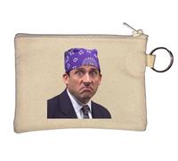 Prison Mike Funny Meme Office Suit Suits Bandana Criminal Joke Key Chain Coin Purse Beige