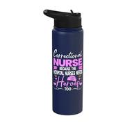 Prison Nurse Because The Hospital Heroes Needs Funny RN Stainless Steel Insulated Water Bottle