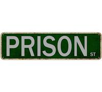 Prison St Sign Novelty Prison Decor Prison Street Sign Wall Art Decor For Home Farmhouse Bar Cafe Man Cave 16 X 4 Inch