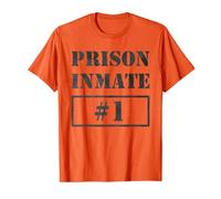 Prisoner Costume T-Shirt Inmate Funny Orange Escaped Jail T-Shirt