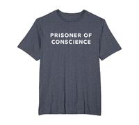 Prisoner of Conscience T-Shirt, Men's Big and Tall, Heather Blue, 3X Tall