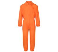 Prisoner Overalls Adult Fancy Dress Costume | Convict Boiler Suit Jail Jumpsuit for Men | Prisoner Outfit Orange Overalls | Halloween, Stag Night, Cosplay & Party Dress Up