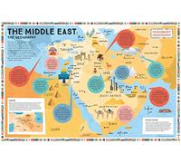 Prisoners Of Geography - The Middle East Map - 120cm X 85cm Illustrated Wall Map Of Tim Marshalls Prisoners Of Geography - Educational Resource For Students, Teachers, Hobbyists