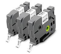 Pristar 3 Pack Compatible HSe-221 Heat Shrink Tube Label Tape for Brother HSe-221 HSe221 8.8mm for Brother P-Touch PT-E560BTVP PT-E100 PT-E110 PT-E300 PT-E500 PT-E550W PT-D600 PT-H200, Black on White