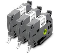 Pristar 3 Pack Compatible with Brother 5.8mm HSe211 Heat Shrink Tube Label Tape Replacement for HSe-211 HSe211 Black on White for P-Touch PT-E300 PT-D600 PT-E550W PT-P750W PT-H300 PT-D450 PT-D800W