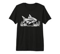 Pristella Tetra Line Art Fish Lover Premium T-Shirt