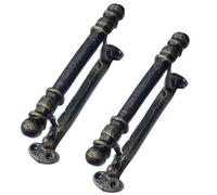 Pristine 7 Inch Cast Iron Barn Door Handle (Gold) - 2 Pack