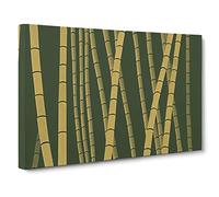 Pristine Bamboo Forest Canvas Wall Art Print Ready to Hang, Framed Picture for Living Room Bedroom Home Office Décor, 30x20 Inch (76x50 cm)