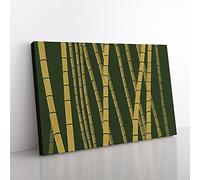 Pristine Bamboo Forest Canvas Wall Art Print Ready to Hang, Framed Picture for Living Room Bedroom Home Office Décor, 60x40 cm (24x16 Inch)