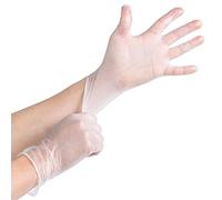 PRISTINE ENTERPRISE 100 Pack Strong Quality,Vinyl Hand Gloves, Powder Free,Smooth Finish,Non-Sterile, Medical, Food, Multi Use in 3 sizes (m/l/xl) (CLEAR XL)