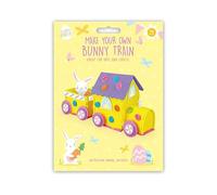 PRISTINE ENTERPRISE Easter Art and Craft Activity Make Your Own Bunny Train 16 Pieces Set with Instruction Sheet. Easter Gifts for Kids, Easter Holidays Activity for Kids and Adult.
