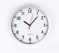 PRISTINE ENTERPRISE Modern Silver Wall Clock, Stylish Round Modern Wall Clock for School Office Home Kitchen Bathroom Living Room Clock 23 cm 9 ".Easy Readable Big Numbers.