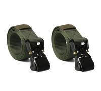 Pristine Green Tactical Belt - 2 Pack Green - 42"-46"