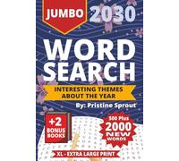 Pristine Sprout Jumbo Word Search book: 500 Word Search Puzzles with Easy to Read Print with Varying Themed Puzzles | 6×9 Inches,110 Pages (The Unending Brain Puzzle)