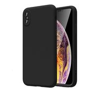 Pristine-Tech Liquid Silicone Case Designed for iPhone Xs Max Case 6.5 inch, Protective Covered Silky-Soft Anti-Scratch Gel Rubber Slim Shockproof Cover (Black)