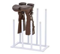 Pristine White Boot Rack For Wellys, Shoes & Boots - Holds 4 Pairs of Wellies & Boots.
