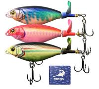 Pristis 3pcs topwater Fishing Lures with Single-Blade Propeller Tail, top Water plopper swimbaits Suitable for Saltwater Freshwater, plopping Sputter Bait, Floating Lures for bass Pike Perch Walleye