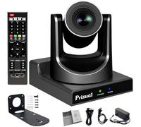 Prisual PTZ Camera Gen 5, 30X Optical Zoom Auto AI Tracking, HDMI 3G-SDI USB IP Streaming, 0.5 Lux for Church Live Streaming, YouTube Facebook, Events, vMix, OBS, Wirecast. TEM-30S PRO