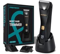 PRITECH Manscape Body Hair Trimmer - Waterproof Pubic Hair Ball Trimmer, Ceramic Blade Shavers Electric Razors for Men with USB-C Charging, Wet/Dry Use, Nick-Free Mens Grooming Kits, Gifts for Men