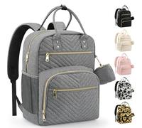 Pritent Diaper Bag Backpack,Baby Essentials Diapers Bag with Pacifier Case,Multipurpose Stylish Large Capacity Travel Backpack for Baby Girl/Boy(M-Gray)