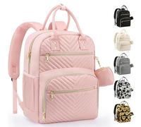 Pritent Diaper Bag Backpack,Baby Essentials Diapers Bag with Pacifier Case,Stylish Travel Backpack for Baby Girl/Boy, Pink, L, Modern