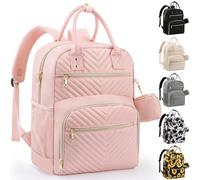 Pritent Diaper Bag Backpack,Baby Essentials Diapers Bag with Pacifier Case,Stylish Travel Backpack for Baby Girl/Boy, Pink, L, Modern