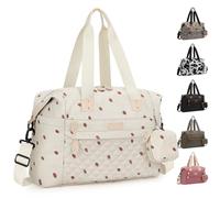 Pritent Diaper Bag Tote - Diaper Baby Bags with Pacifier Case, Shoulder Straps, Stroller Clips, Waterproof Large Mommy Maternity Travel Baby Bag for Mom and Dad, strawberry