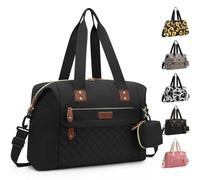 Pritent Diaper Bag Tote, Diaper Baby Bags with Pacifier Case, Shoulder Straps, Stroller Clips, Waterproof Large Mommy Maternity Travel Baby Tote for Mom and Dad, black