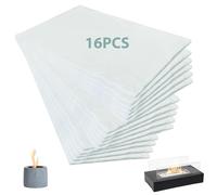 PRITOK 16 Piece Ceramic Wool Sponge for Bioethanol Fireplaces: 30x20x0.5 cm Ceramic Wool Wick Replacement Fiber Wick, Extend Fire Life and Burn Time for Fireplaces and Indoor Tabletop Fire Pits