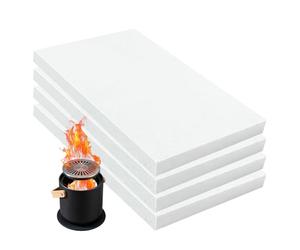PRITOK 4 Piece Ceramic Wool Sponge for Bioethanol Fireplaces: 30x20x2 cm Ceramic Wool Wick Replacement Fiber Wick, Extend Fire Life and Burn Time for Indoor Tabletop Fire Pits and Fireplaces