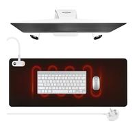 PRITOK 80×33cm Heated Mouse Pad: Large Electric Warm Desk Pad with 3 Heat Levels, Auto Shut-Off Feature, Intelligent Temperature Control Display, Desk Mat for PC Keyboard Laptop, Office and Home