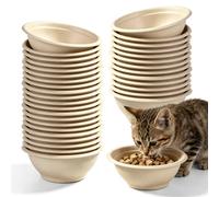 PRITOK Disposable Pet Bowls: 200pcs Thickened Disposable Cat Feeding Bowls, Paper Bowls for Pet Feeding, Pet Disposable Feeding Bowls For Kittens 220ml for Wet and Dry Food, Kitten, Puppy