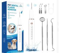 PRITOK Dog Teeth Cleaning Kit: Pet Tooth Brushing Kit with LED Light, Electric Do g Teeth Cleaning Tools with 5 Cleaning Mode, Rechargeable Do g Tartar Remover, Pet Tooth Brushing Kit for Dental Care