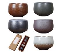 PRITOK Espresso Cup 100 ml: Handmade Stoneware Coffee Cups, Ceramic Tea Cup Set, Espresso Mug Set, Chinese Te a Cu ps, Japanese Te a Cu ps Set with Box, Gift for Adult, Tea Lover/Women/Men