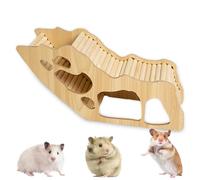 PRITOK Hamster Climbing: Toy Wooden Wooden Ladder Bridge, Durable Hamster House Climbing Ladder for Hamsters Gerbils Mice or Similar-Sized Pets, Small Pet Activity Maze Tunnel