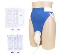PRITOK Reusable Male Urine Bag: 4 PCS Wearable Men's Urinal, 1000ml + 2000ml Silicone Adults Man Elderly Pee Bag, External Catheter for Men, Portable Urine Collection Bag for Bedridden Patients