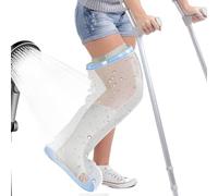 PRITOK Waterproof Full Leg Cast Cover: Extra Wide Cast Cover Lower Leg Adult, Non Slip Cast Cover Long Leg, 100% Watertight Seal Cast Bag, Soft Comfortable Cast Cover for Leg, Knee, Ankle, Foot, Toe