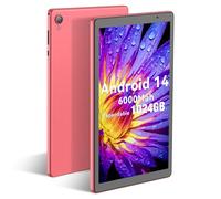 PRITOM 10 inch Android 14 Tablet, 32GB ROM, 6000Mah, Expand to 1024GB, Quad Core Processor, 10 inch Tablet, Android Tablets HD IPS Screen, Camera, Wi-Fi, Bluetooth, Tablet PC(Pink)