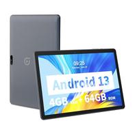 PRITOM 10 inch Android WiFi Tablet, 64GB ROM, 1024GB Expand, Quad Core Processor, HD IPS Screen, 6000mAh Battery, Dual Camera, WiFi, Bluetooth, Tablet